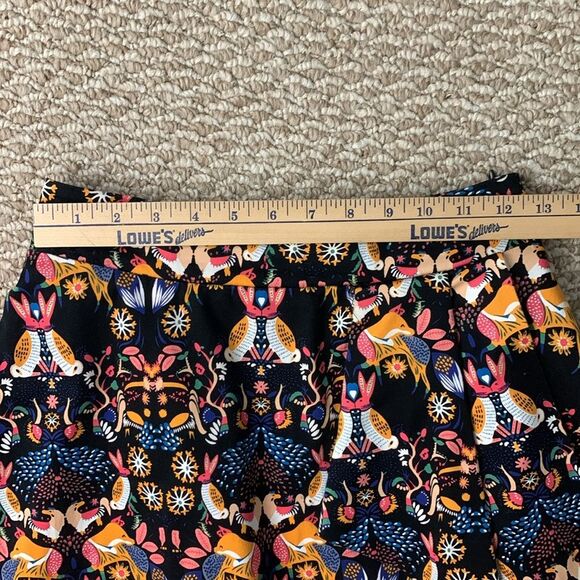 Anthropologie Eva Franco Whimsy Woodland Flora Fauna Pattern Midi Skirt Size 4 - Picture 11 of 12